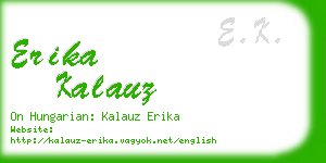 erika kalauz business card